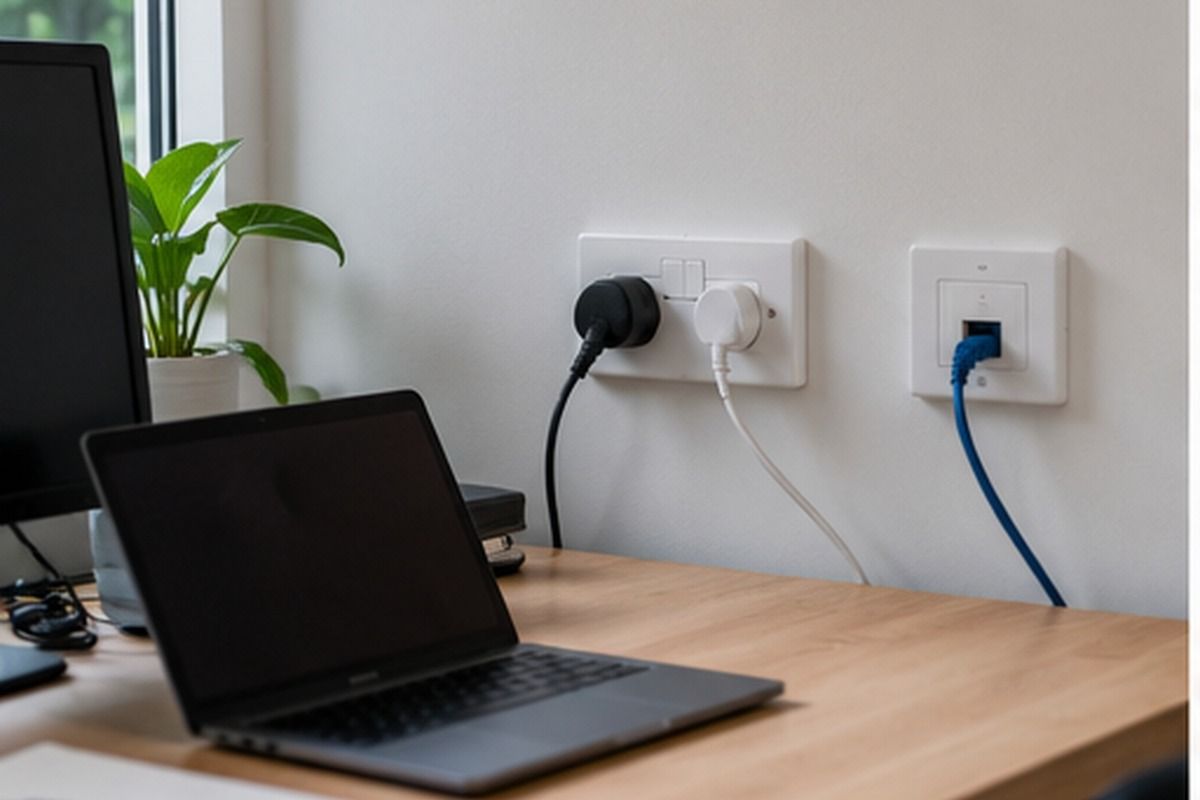 Home office power point and data point